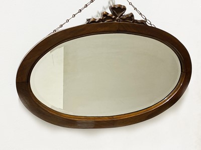 Lot 513 - Edwardian walnut framed wall mirror