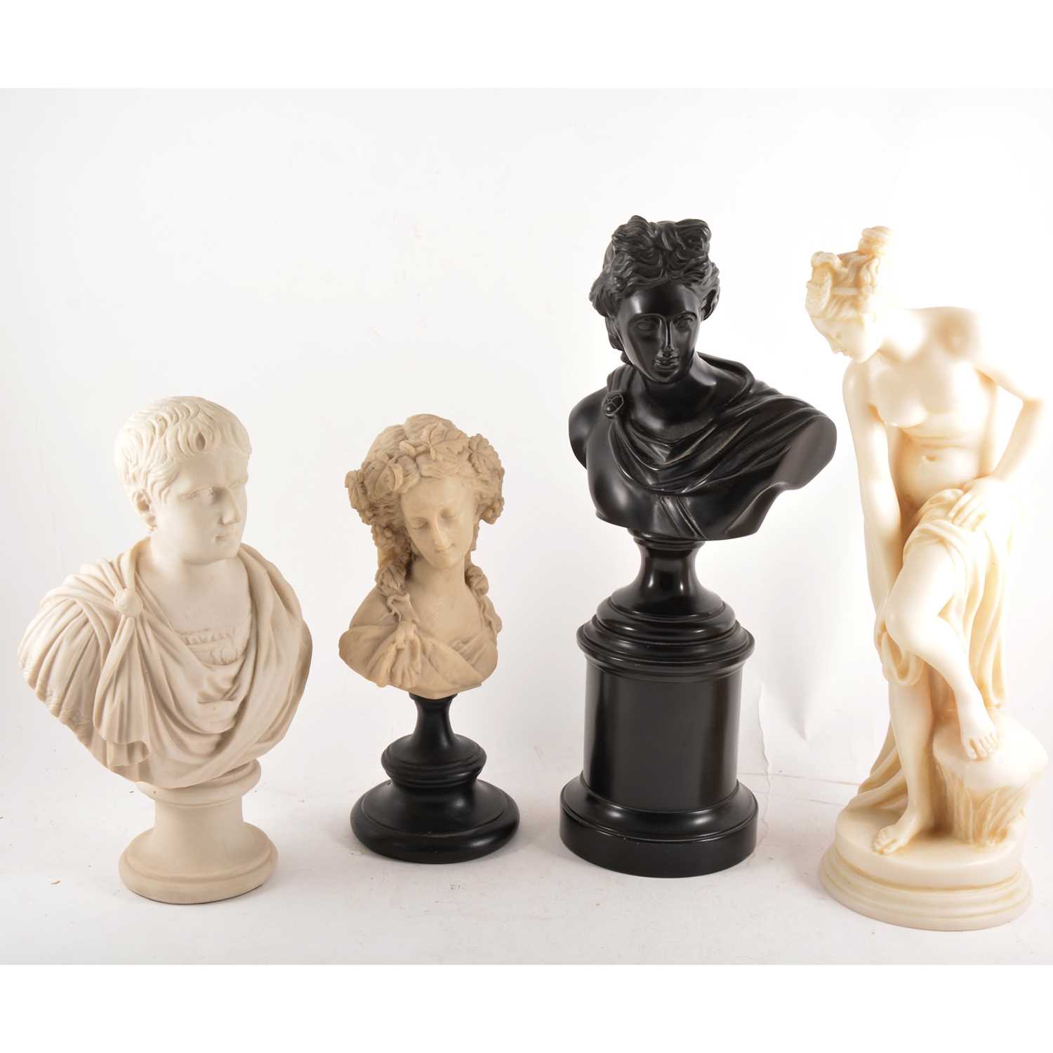 Lot 96 - A reconstituted portrait bust, Emperor Napoleon and other contemporary figures after the Antiques
