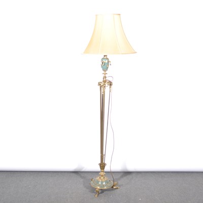 Lot 403 - A brass standard lamp, in the Neo Classical taste