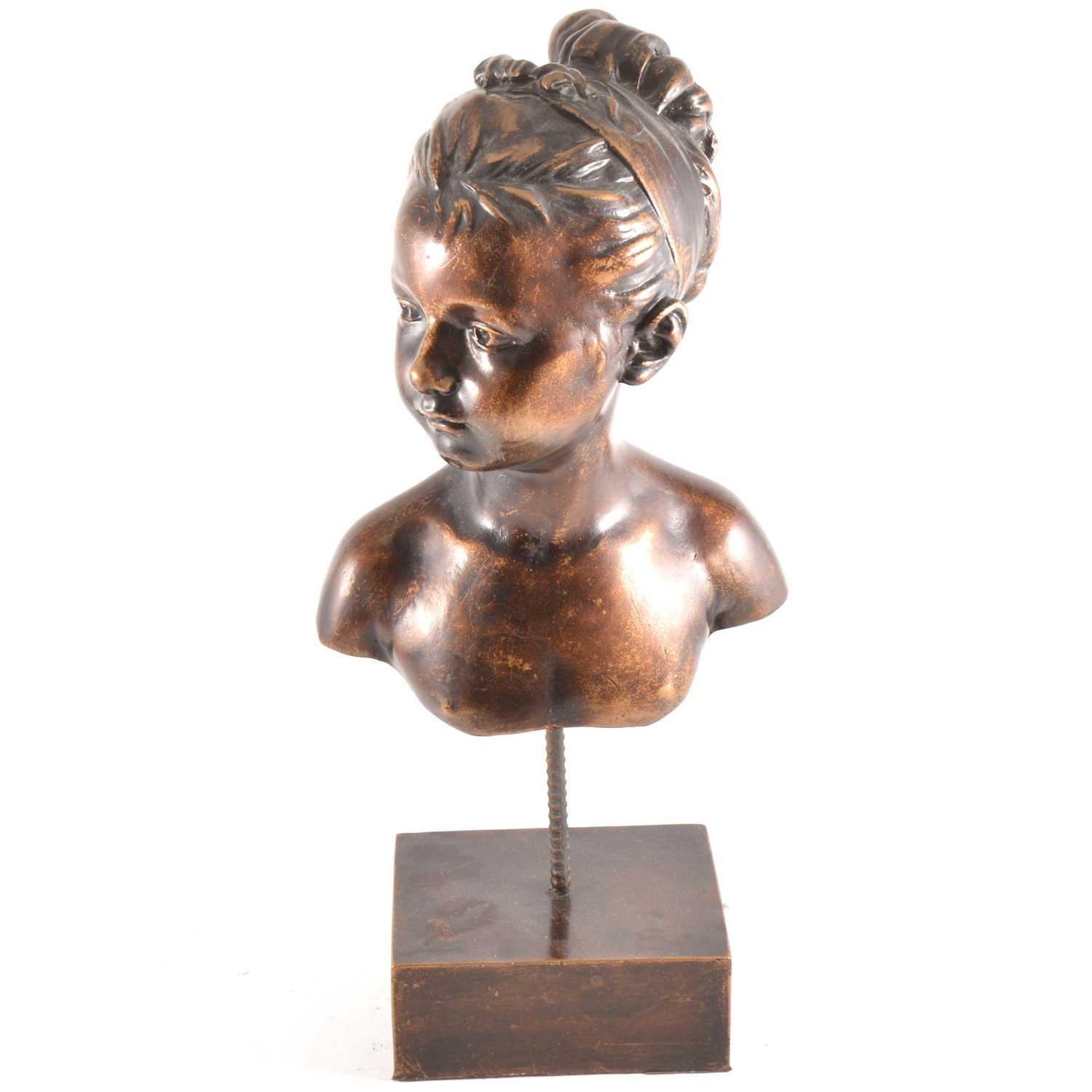 Lot 118 - A reproduction portrait bust of Louise Brongniart after J A Houdon