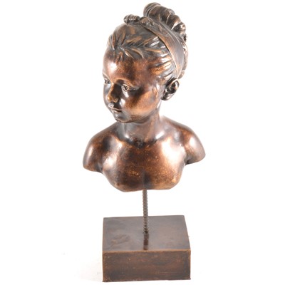 Lot 118 - A reproduction portrait bust of Louise Brongniart after J A Houdon