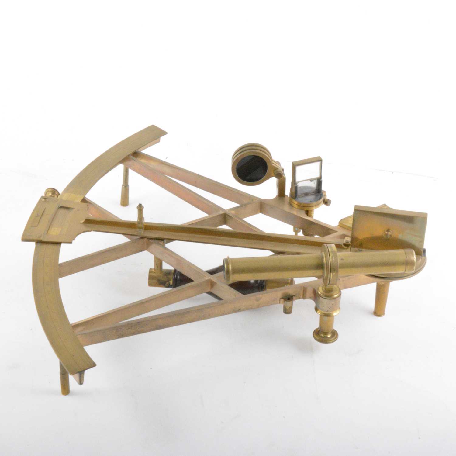 Lot 246 - A brass octant, Dolland, London