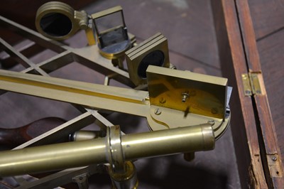 Lot 246 - A brass octant, Dolland, London