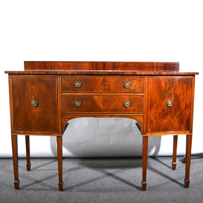 Lot 413 - A reproduction mahogany bowfront sideboard