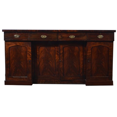 Lot 476 - Early Victorian mahogany sideboard.