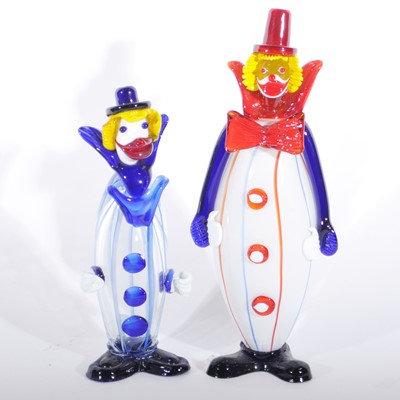 Lot 38 - Two Italian Murano glass clowns