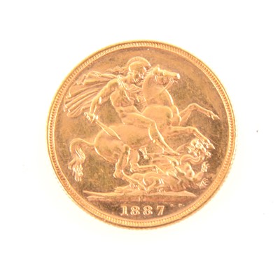 Lot 248 - A Gold Full Sovereign, Victoria Jubilee Head, 1887, Jubilee Mint.