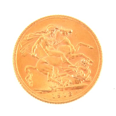 Lot 245 - A Gold Full Sovereign, George V, 1918.