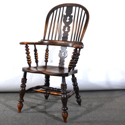 Lot 493 - Victorian elm and ash Windsor chair