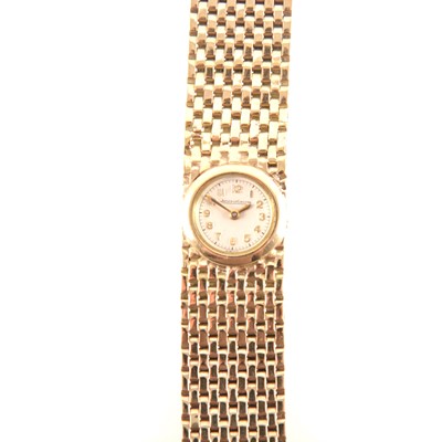 Lot 289 - Jaeger-le-Coultre - a lady's 9 carat yellow gold bracelet watch
