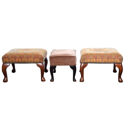 Lot 508 - Pair of modern footstools and one other