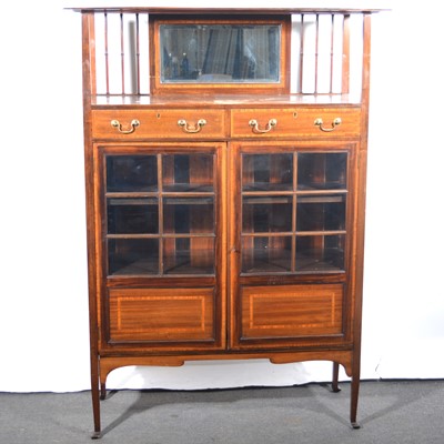 Lot 413 - Edwardian inlaid mahogany display cabinet.