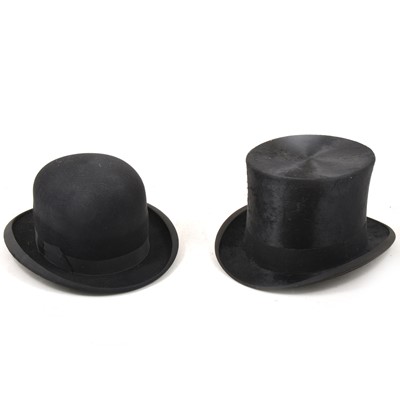 Lot 86 - A Top hat and a Bowler hat.