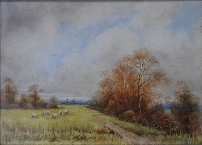 Lot 356 - Frank B Jowett - Pastoral landscape.