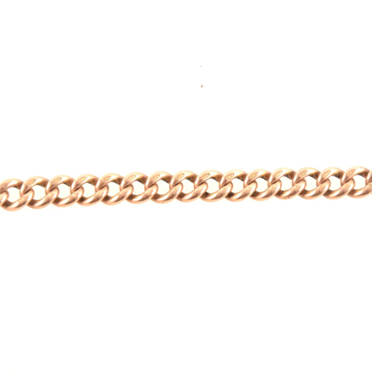 Lot 253 - A 9 carat rose gold bracelet.