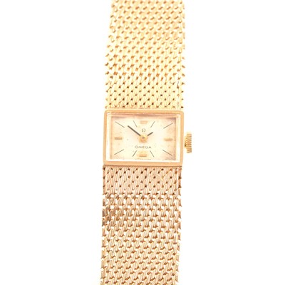 Lot 290 - Omega - a lady's 9 carat yellow gold bracelet watch
