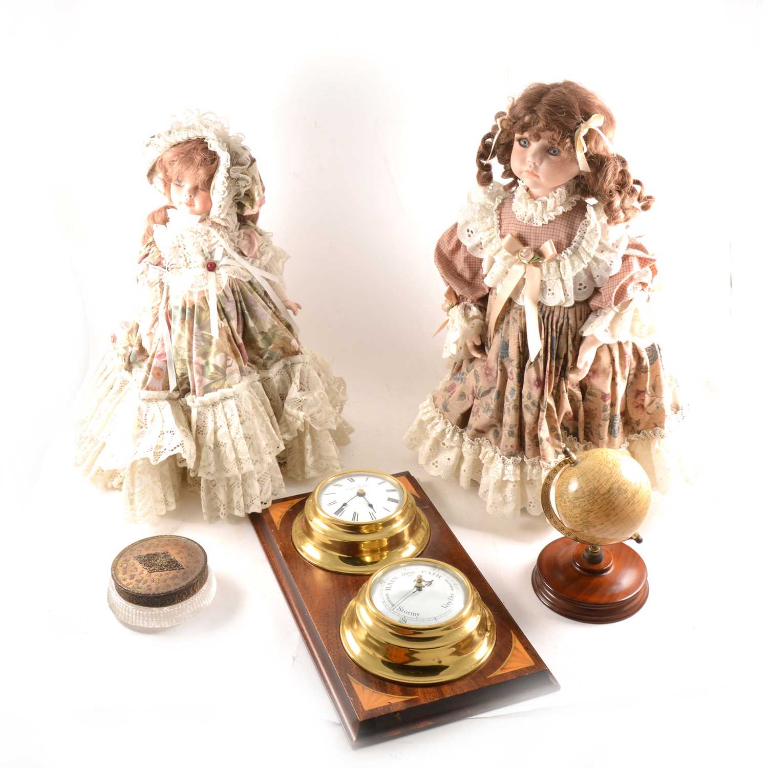 Lot 103 - Three Victorian style costume dolls, etc