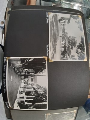 Lot 171 - A Japanese black lacquer album of photographs of a World Cruise circa 1939 on HMS Franconia.