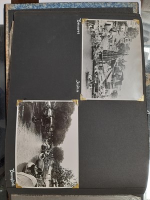 Lot 171 - A Japanese black lacquer album of photographs of a World Cruise circa 1939 on HMS Franconia.