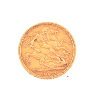 Lot 247 - A Gold Full Sovereign Victoria Jubilee Head, 1889.