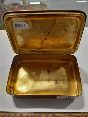 Lot 173 - Queen Mary Tobacco Box with Asprey Tinder Lighter