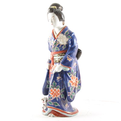 Lot 6 - A Japanese porcelain Geisha figurine
