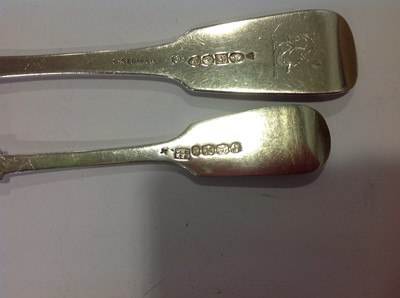 Lot 346 - Pair of Victorian silver table spoons