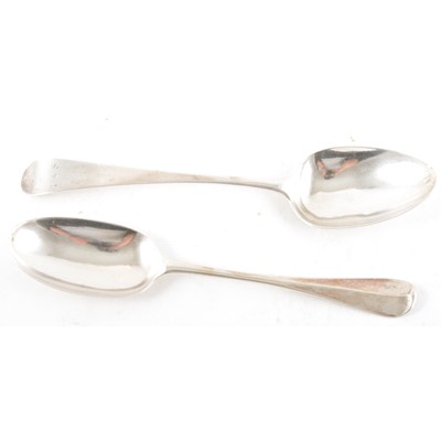 Lot 338 - George II silver table spoons