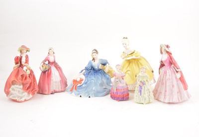 Lot 156 - Seven Royal Doulton figures