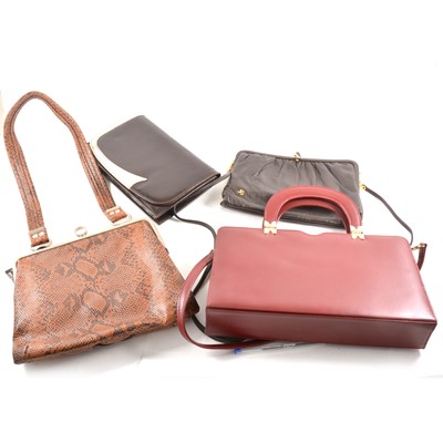 Lot 201 - Ten vintage handbags by Jane Shilton, Saxone, Bally, Riviera, Ackery