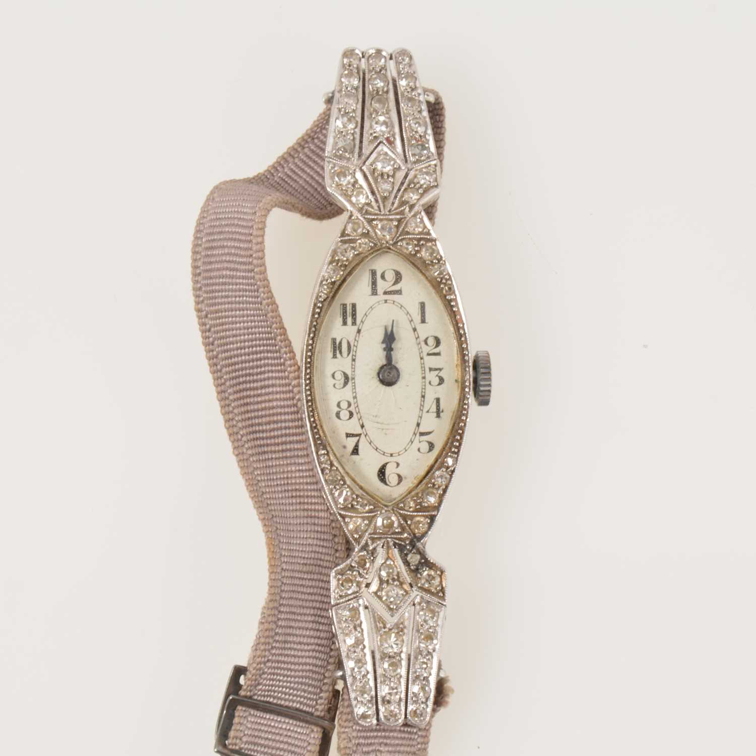 Lot 386 - Rolex Prima -a lady's diamond set cocktail watch