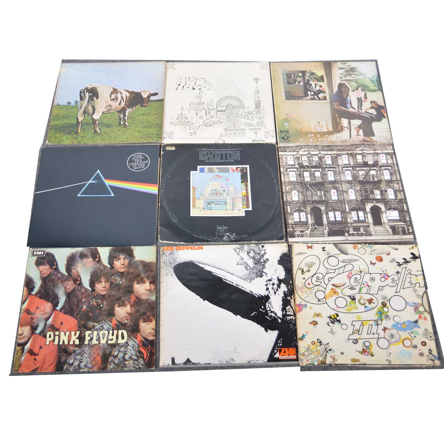 Lot 6 - Eight Led Zeppelin and Pink Floyd LP vinyl records