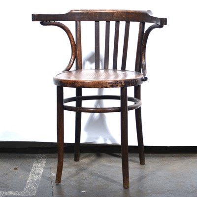 Lot 536 - Bentwood chair labelled Fischel