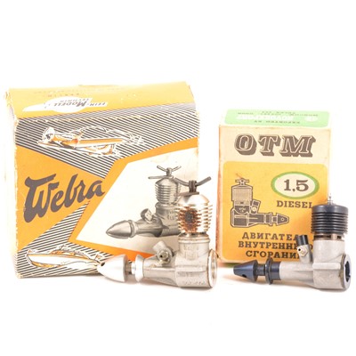 Lot 163 - 2 x 1.5cc diesels WEBRA RECORD and OTM both NIB.