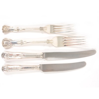 Lot 84 - An extensive canteen of King's pattern cutlery