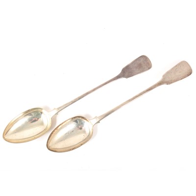 Lot 81 - A pair of Victorian basting spoons, John Stone, Exeter 1862
