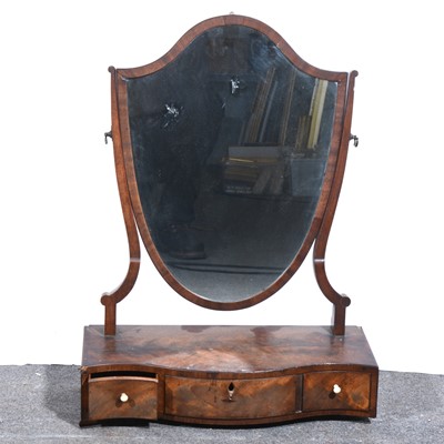 Lot 57 - A George III mahogany toilet mirror.