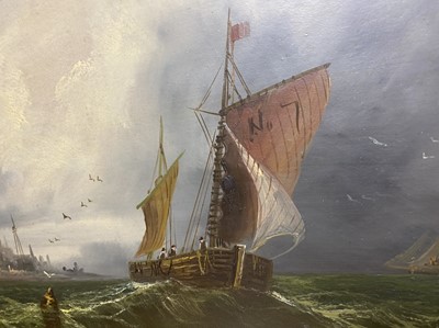 Lot 421 - Dutch School, 19th Century, ship at full sail