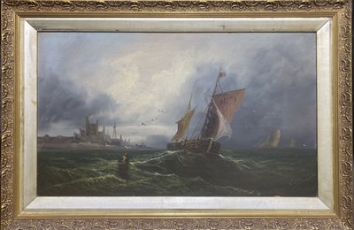 Lot 421 - Dutch School, 19th Century, ship at full sail