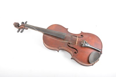 Lot 164 - A Saxony violin, 36cm one piece back