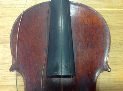 Lot 164 - A Saxony violin, 36cm one piece back