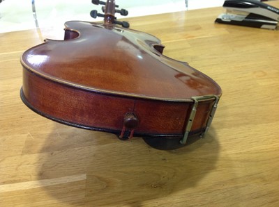 Lot 164 - A Saxony violin, 36cm one piece back