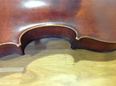 Lot 164 - A Saxony violin, 36cm one piece back