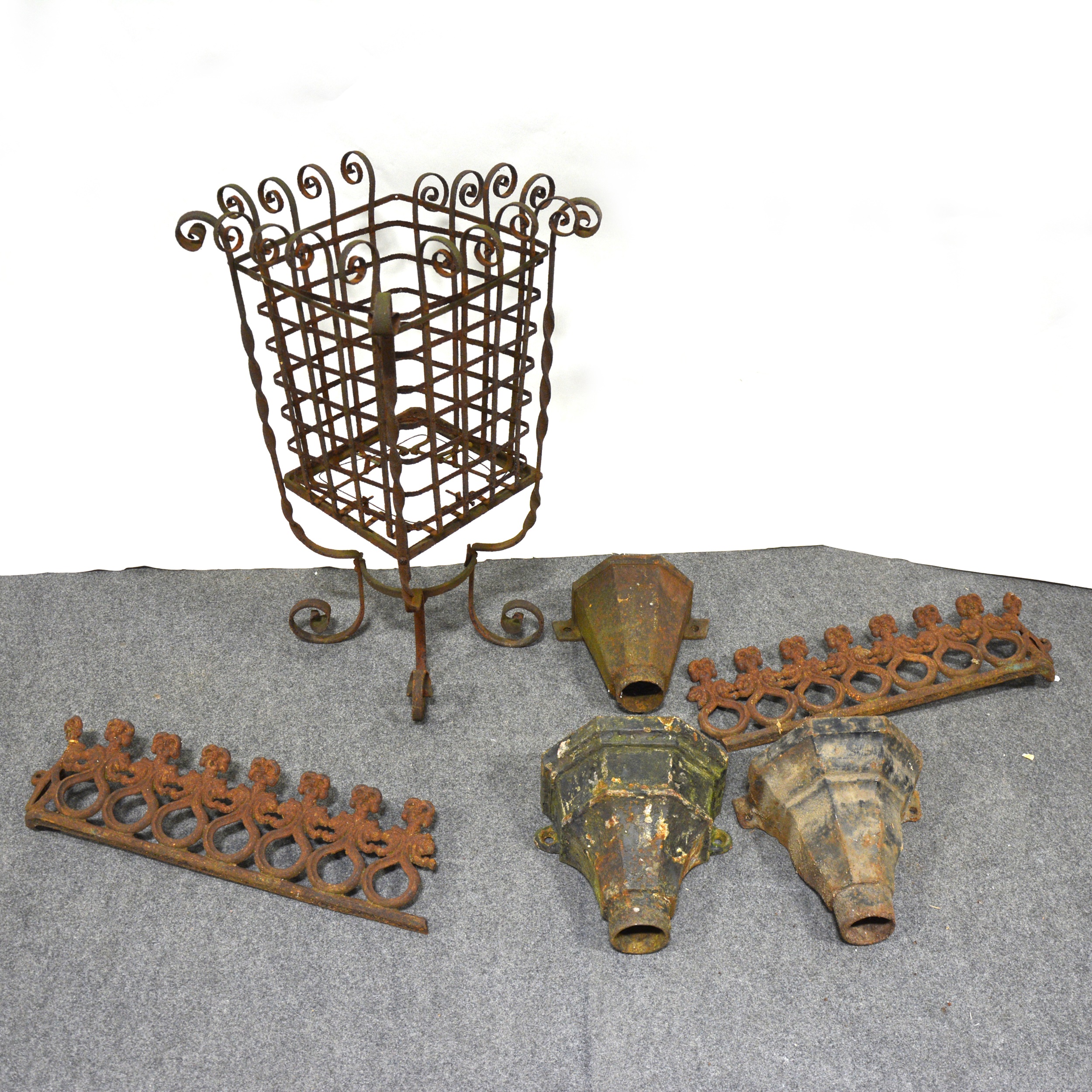 Lot 520 Cast iron hoppers, etc.