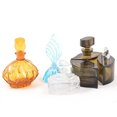 Lot 158 - Collection of glass scent bottles, including Lalique Crystal and Orrefors