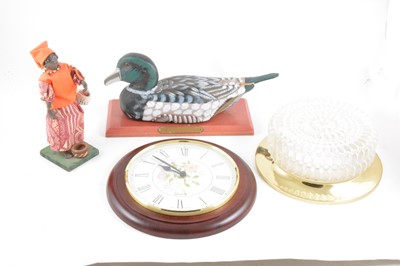 Lot 181 - A model galleon; decoy duck; and miscellany.