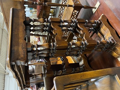 Lot 522 - Nest of walnut and burr walnut tables