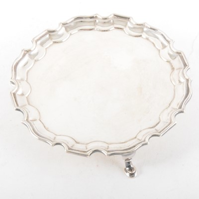 Lot 314 - George III style silver waiter, Israel Freeman & Son Ltd