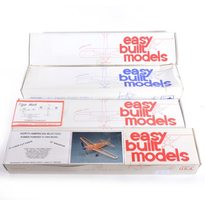 Lot 231 - 4 x EASY BUILT model rubber kits, TIGER MOTH,...