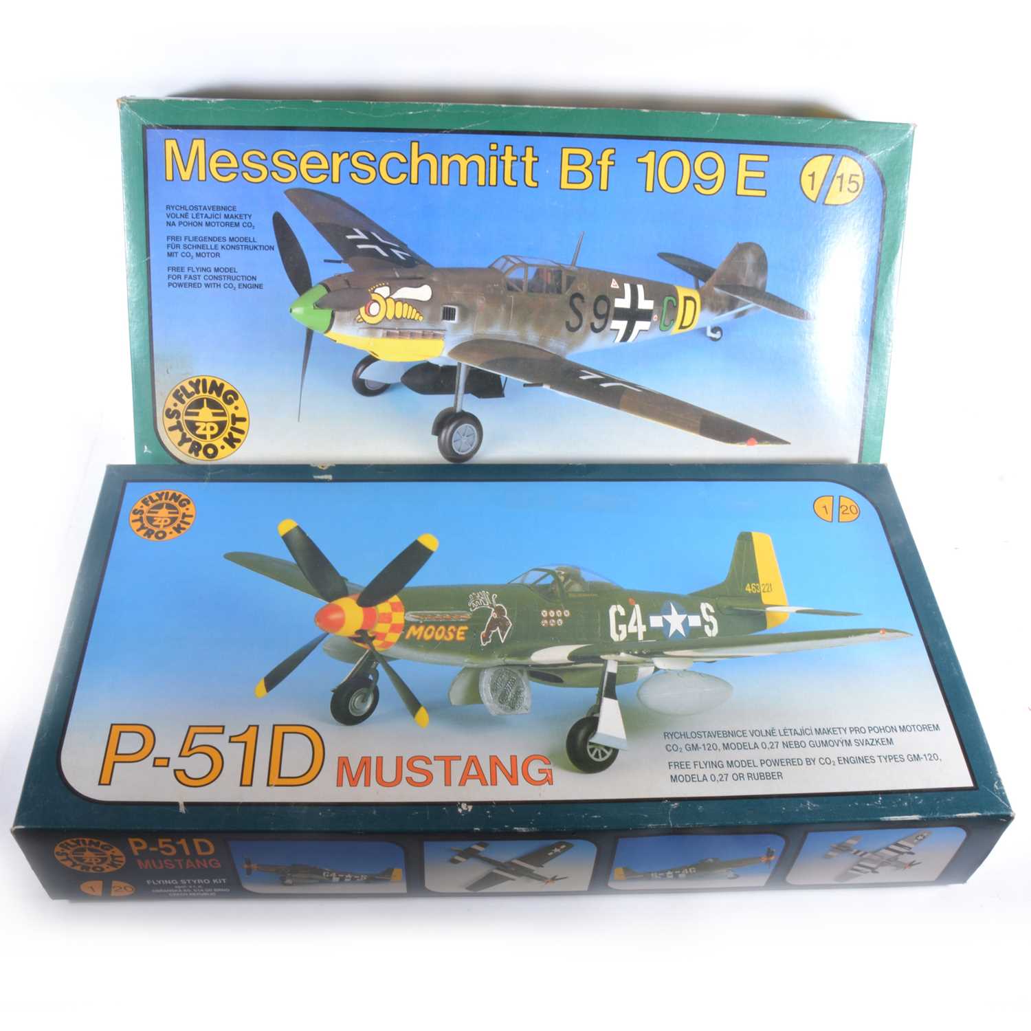 Lot 235 - 2 x FLYING STYRO KITS ME 109 and MUSTANG with...